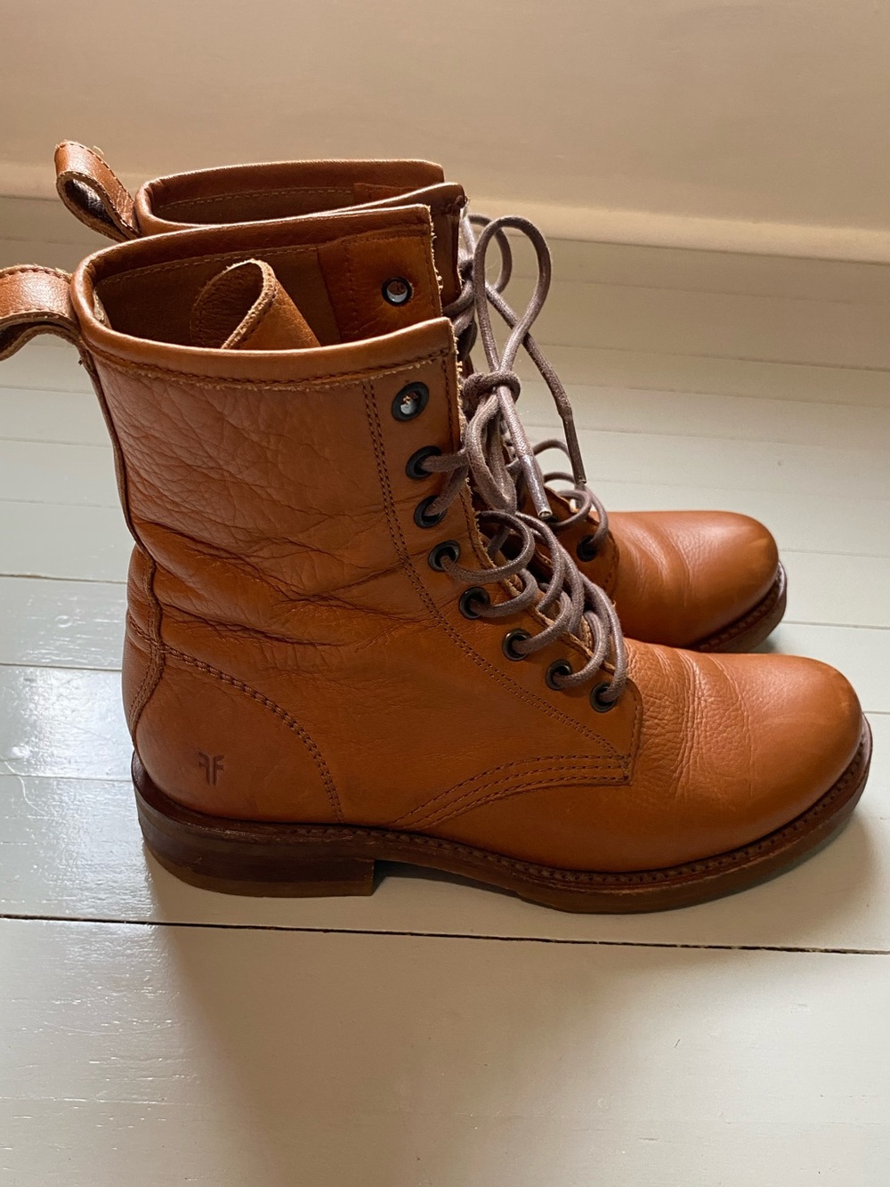 Frye Veronica leather Combat boots